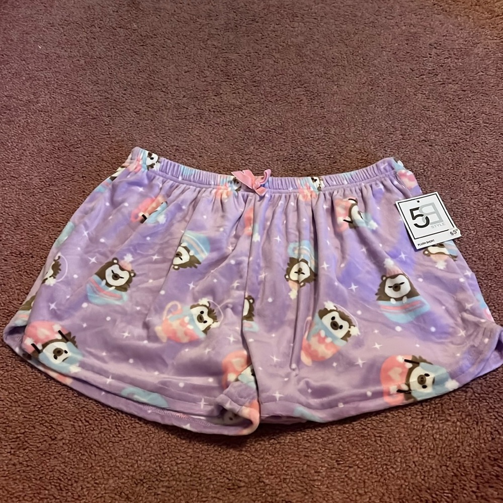 Super soft purple sleep shorts, Size M, New With Tags
